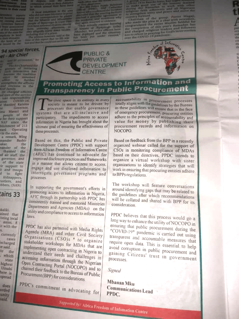 Nigeria embraces adoption of the Open Contracting Data Standards (OCDS)