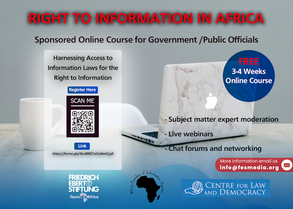 Sponsored Online Access To Information Course for Government / Public Officials